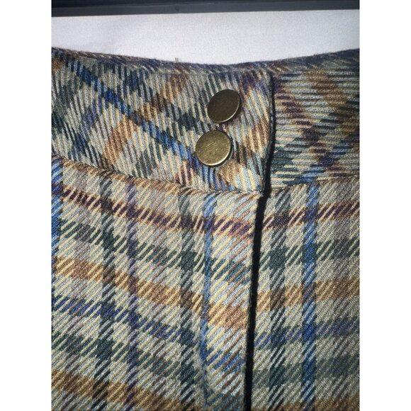 J. McLaughlin Womens Yara Olive Plaid Ankle Pants Sz 12 - Picture 8 of 16